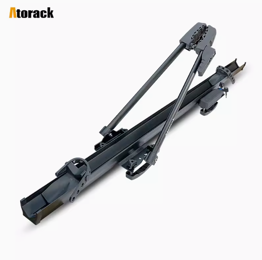 ATORACK Upright Roof Mount Bike Rack Aluminum Rooftop Bike Carrier Black Two Locking Systems