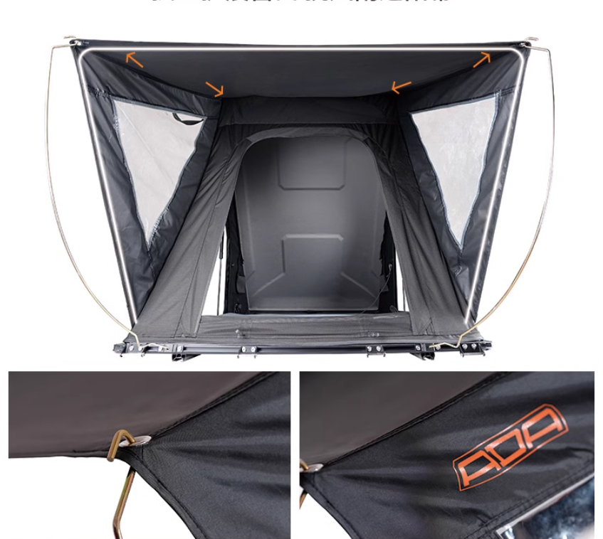ADA ROOF TOP TENT CITY-127 ABS Hard Shell Aluminum frame Light and thin triangular SUV tent