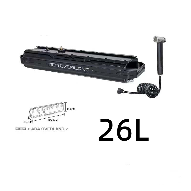 ADA OVERLAND WATER TANK VEHICLE SHOWER 16L/26L Pressurized water tank with built-in safety valve MAX PSI 450 kPa