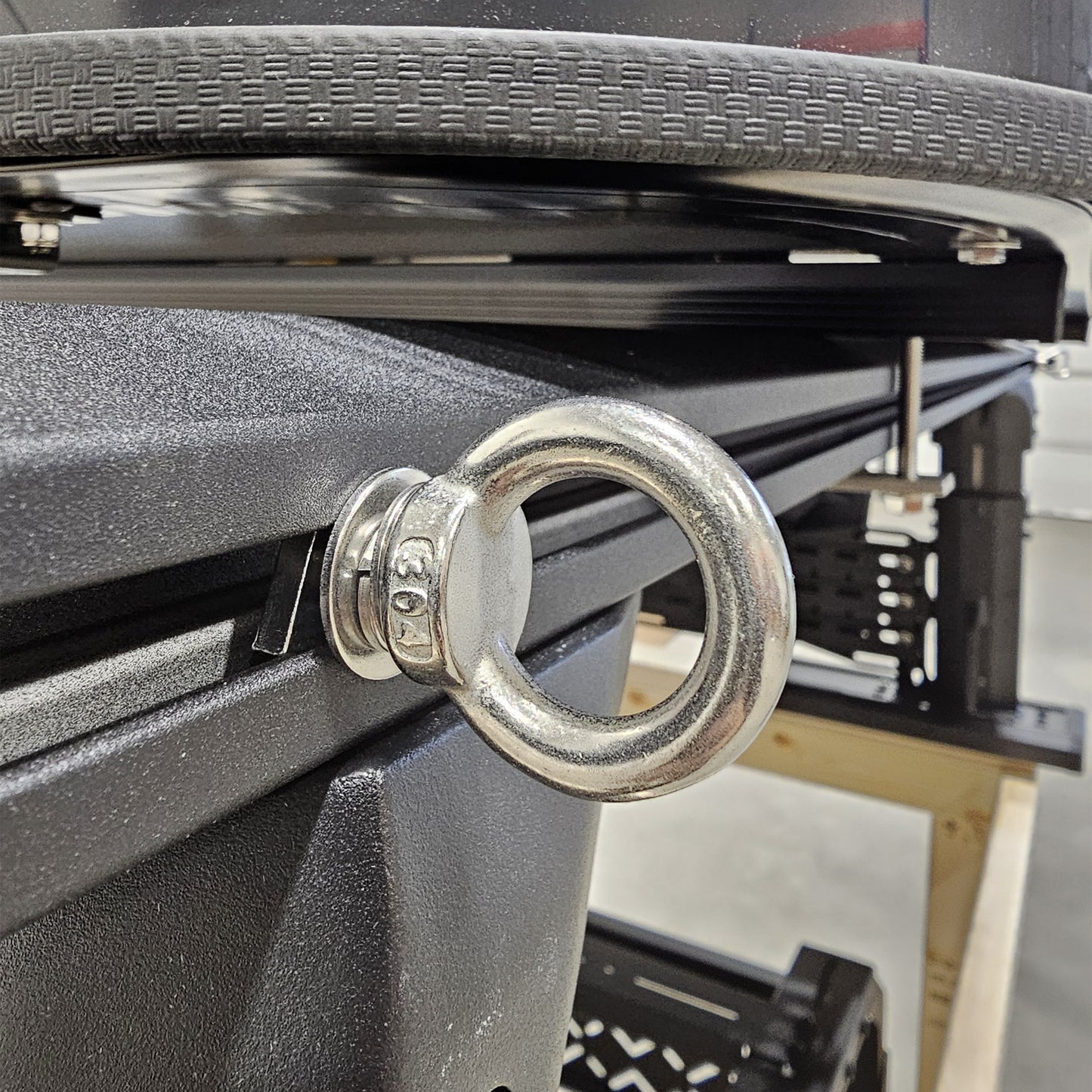 T Track Mount Tie Down Anchor for Roof Rack, M8-1.25 Heavy Duty Ring Shaped Eye Bolt, Stainless Steel Bolt Nut Rings Holding Bungee Cord, Ropes, Hooks