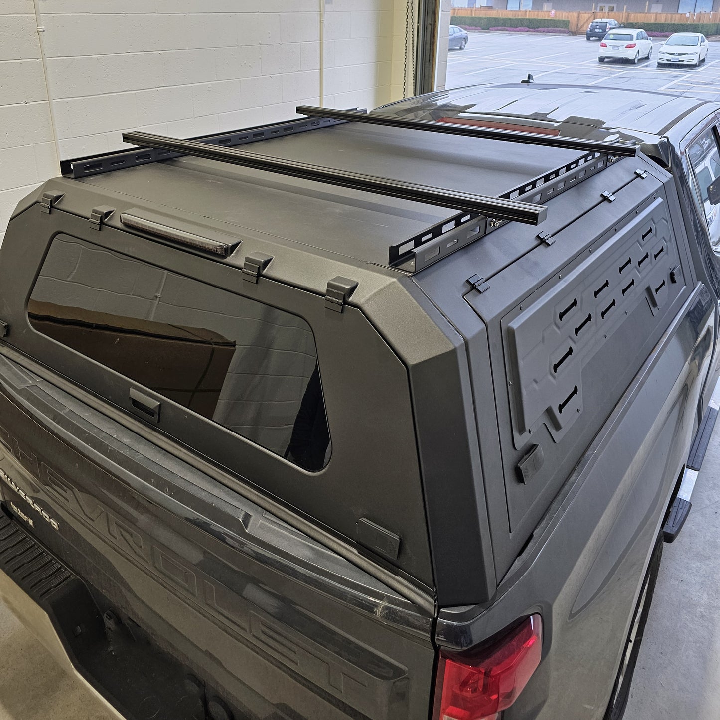 Chevrolet Silverado GMC Sierra 1500 5.8/6.5FT Canyon/Colorado 5FT smart canopy truck caps pickup truck bed parts Aluminum or steel, Gullwing side doors