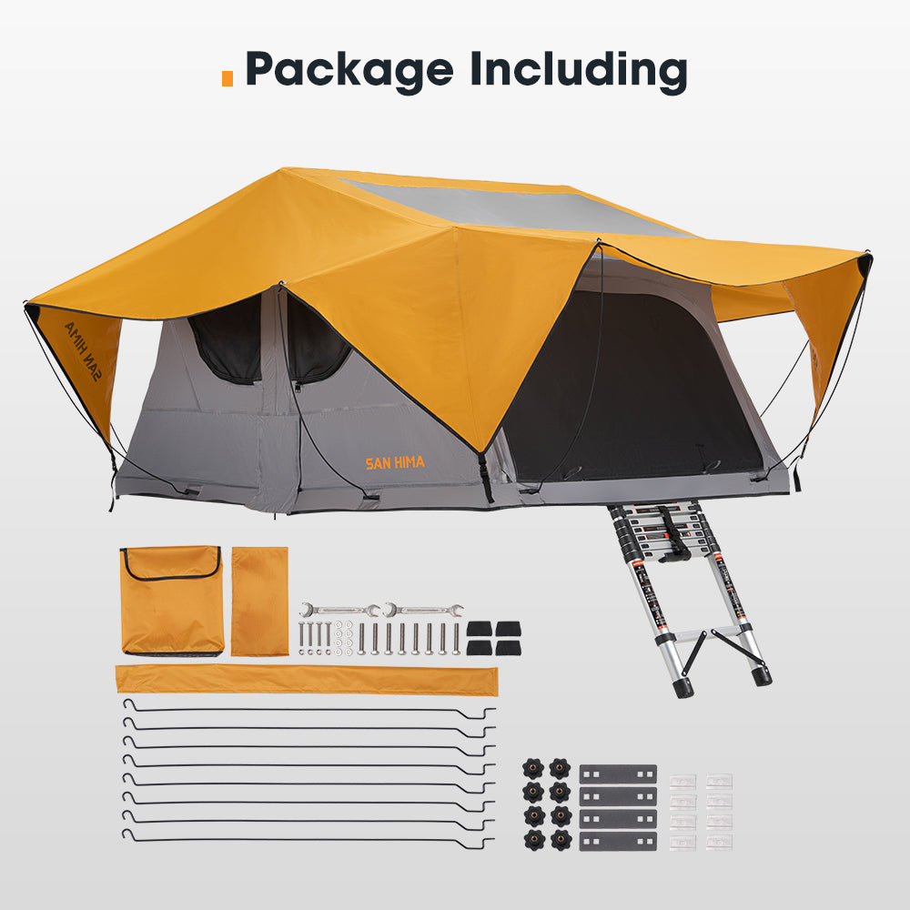 SAN HIMA Ultralight soft shell roof tent, large space for 2-3 people, free installation and warranty