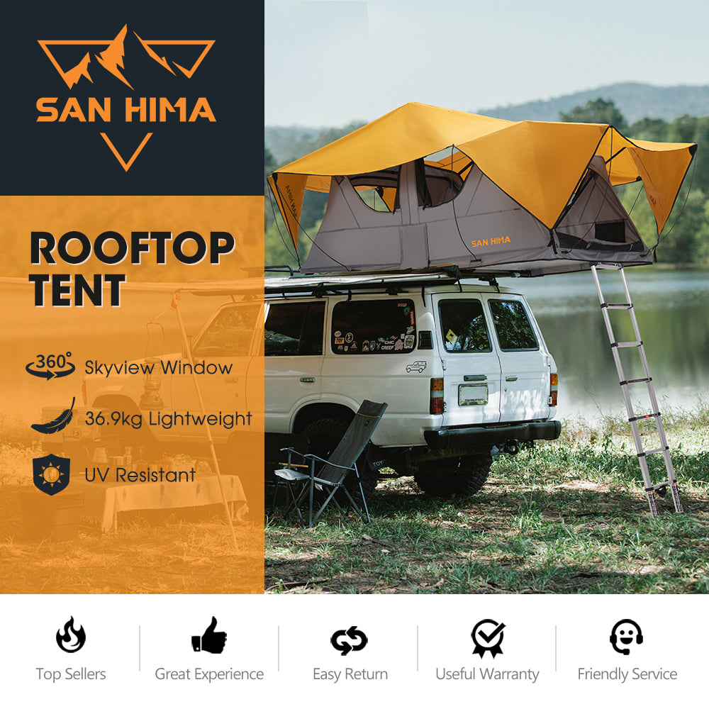 SAN HIMA Ultralight soft shell roof tent, large space for 2-3 people, free installation and warranty