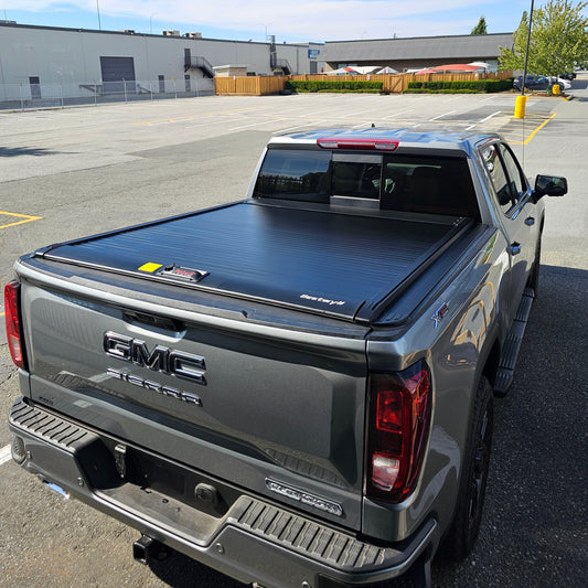 Bestwyll Retractable hard Tonneau Cover-Manual fits Chevrolet Silverado/GMC Sierra 1500 5.8'/6.8 Colorado/Canyon 5'