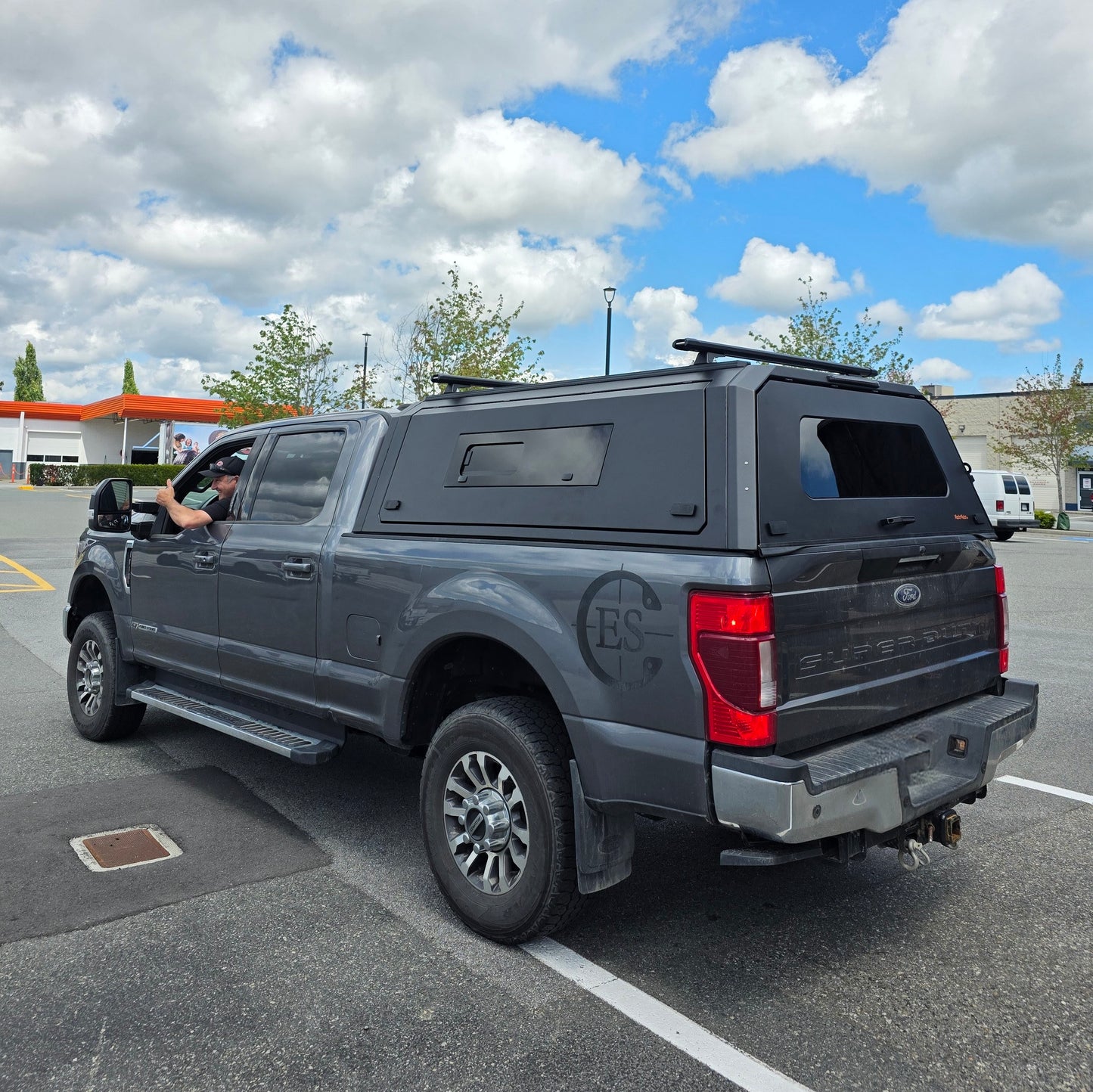 FORD F250/350 6.75" Truck canopy caps bed cover Aluminum Gullwing side doors