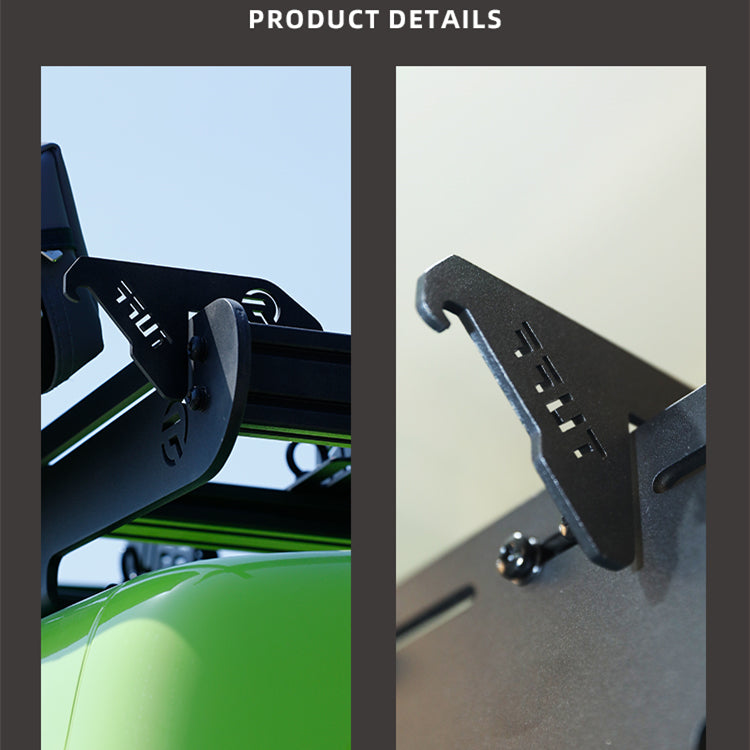 TUFF FAB Roof rack platform system expansion accessories BOTTLE OPENER AND FLAGPOLE BRACKET