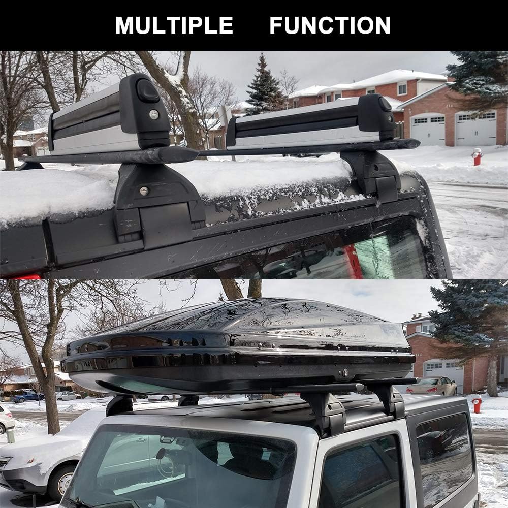 Heavy Duty 220 lbs Capacity Cross Bars Roof Rail Racks Fit Jeep Wrangler JK JL JT Crossbars