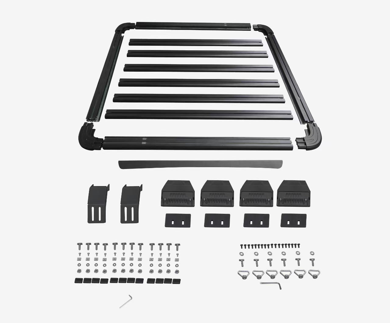 Heavy duty roof platform system Load capacity over 600 lbs Roof rack for Jeep Wrangler JL JT JK Three sizes