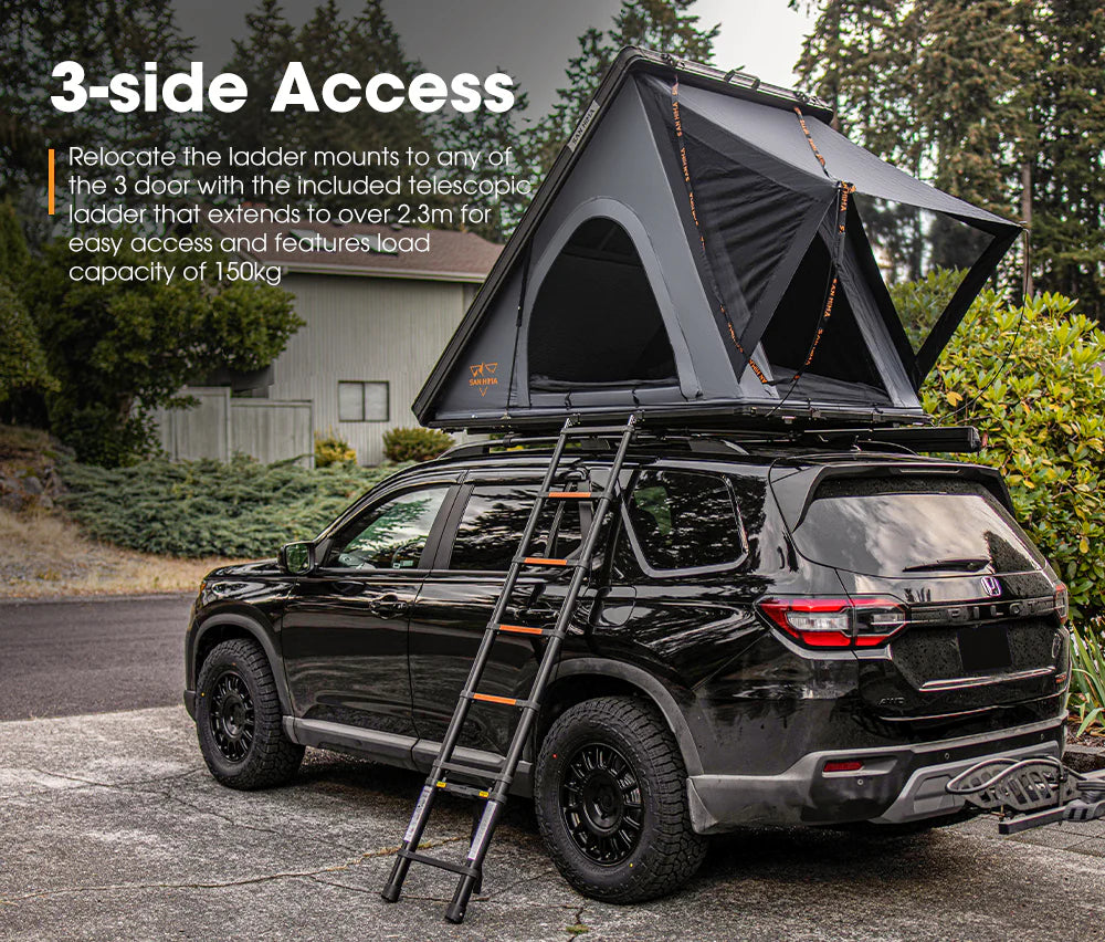 San Hima Hotham Lite Aluminum Roof Top Tent Hard shell Camping 4WD 4x4 Light and Thin Roof Tent