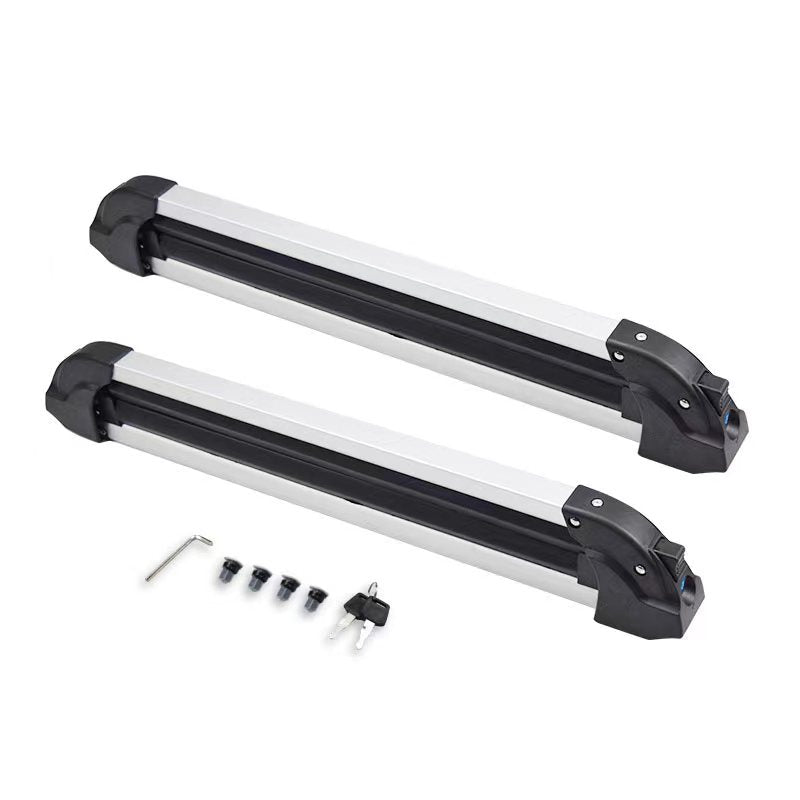Aluminum Ski and Snowboard Roof Rack, 31.7-Inch Universal Ski Rack for Car Roof Fit Most Crossbars, Carry up to 6 Pairs of Skis or 4 Snowboards