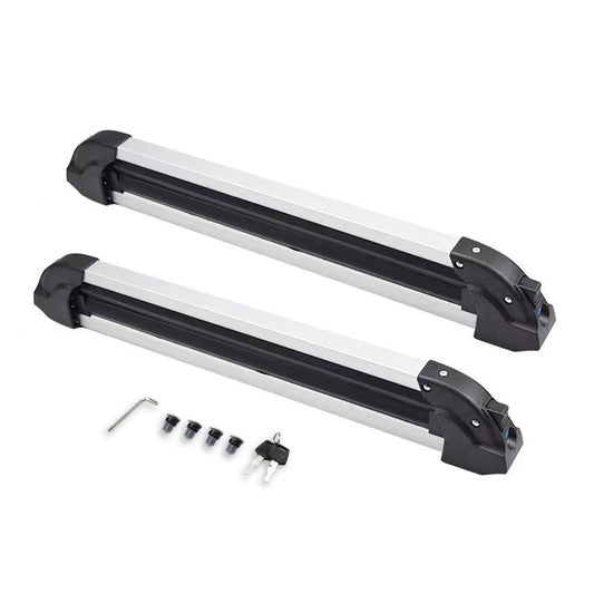 Aluminum Ski and Snowboard Roof Rack, 31.7-Inch Universal Ski Rack for Car Roof Fit Most Crossbars, Carry up to 6 Pairs of Skis or 4 Snowboards