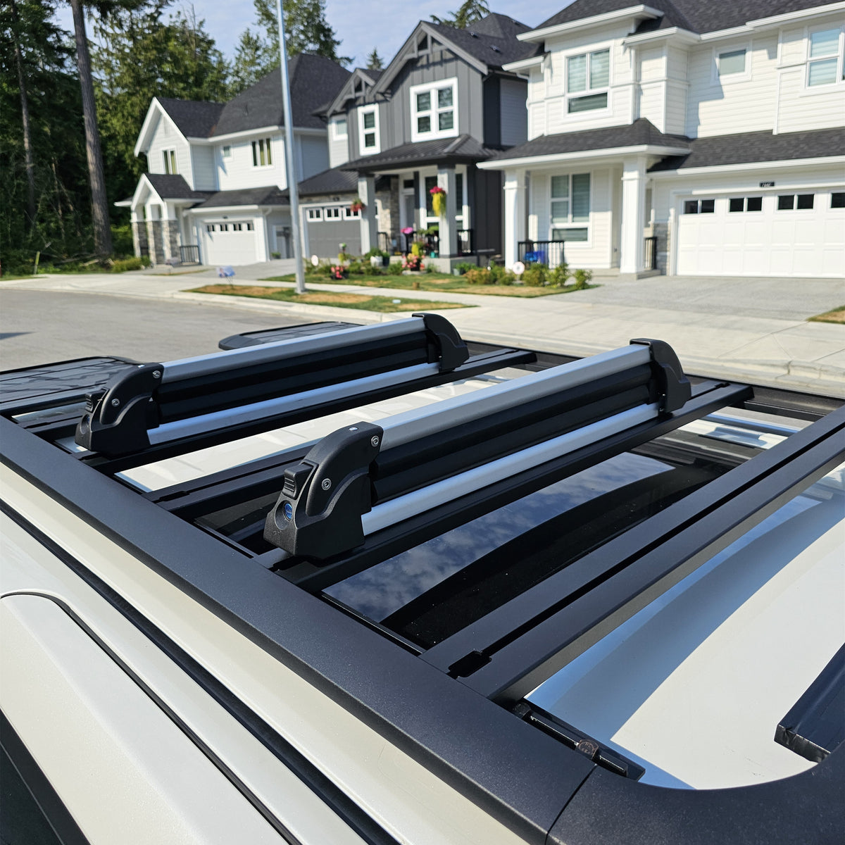 Window Ski Rack Aluminum Ski and Snowboard Roof Rack, 31.7-Inch Universal Ski Rack for ...
