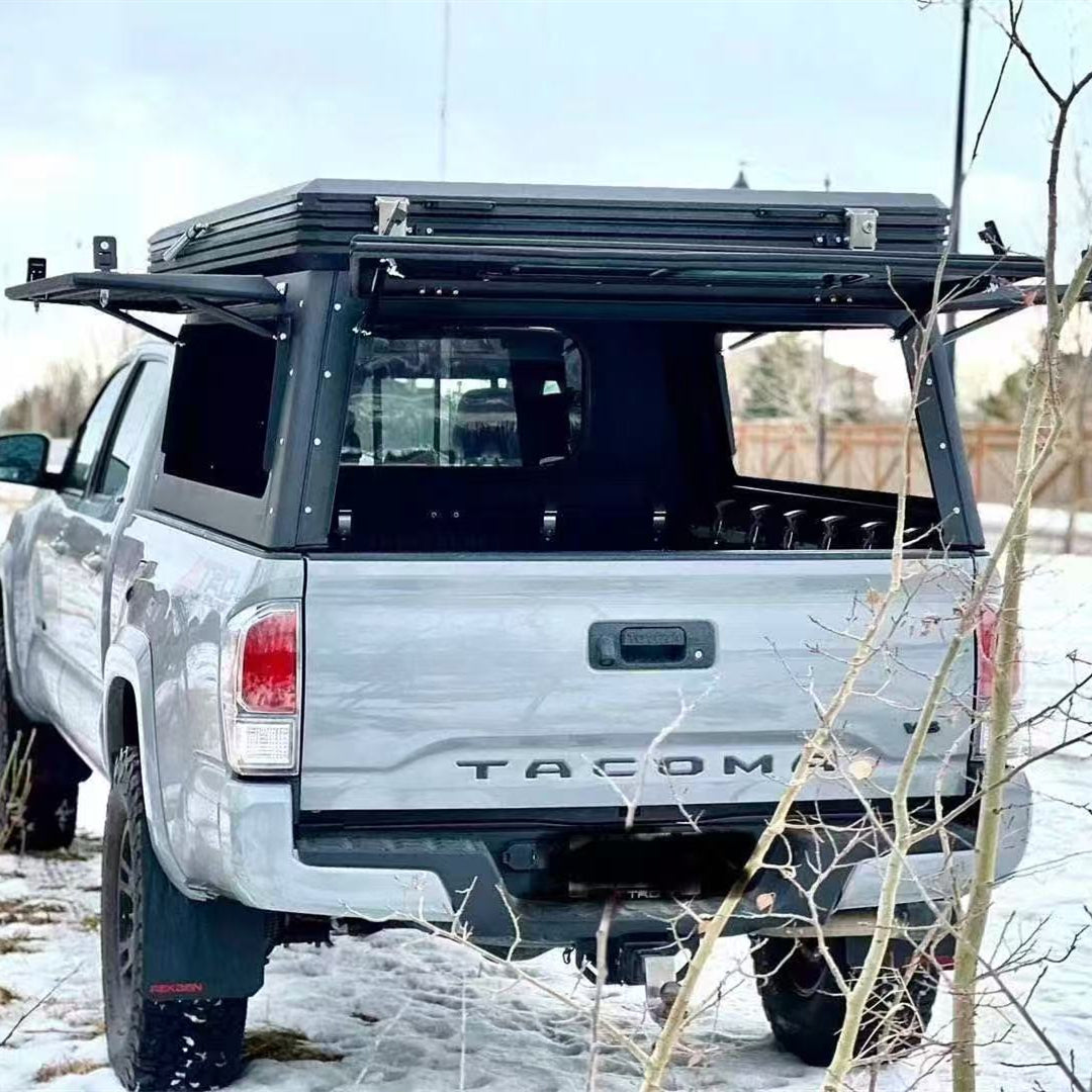 TOYOTA TACOMA 16-23 5FT CAMPER aluminum multifunctional canopy RTT removable