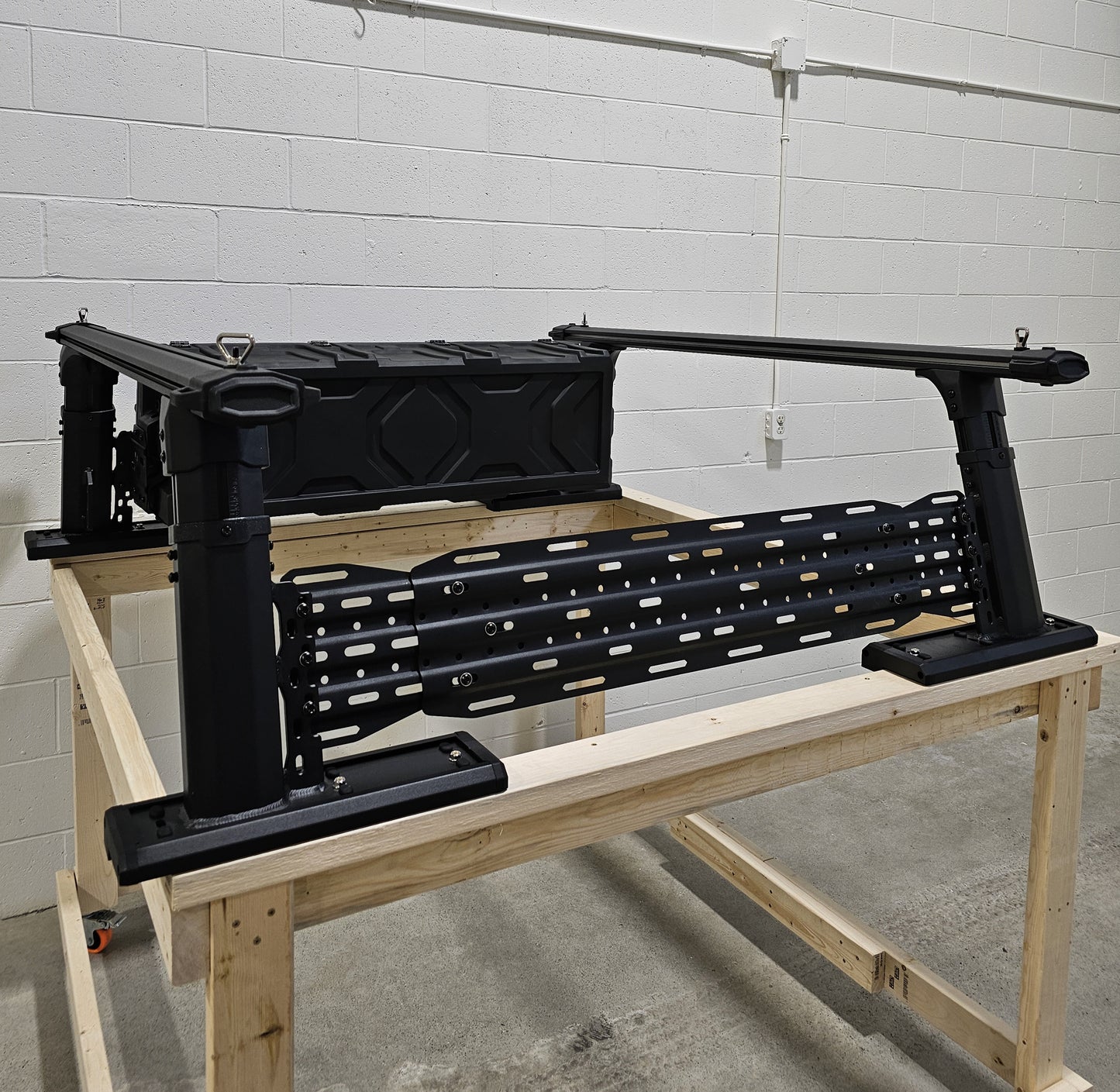 Universal Adjustable Aluminum Truck bed rack ROLL BARS +SIDE PANELS OR TOOL BOXES  Luggage rack system