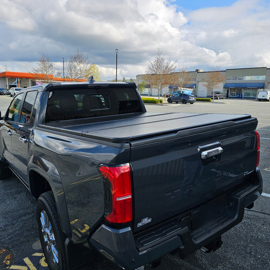 Hard Solid Tri-Fold Tonneau Cover TOYOTA Tundra Tacoma Quick installation and removal Expandable crossbar
