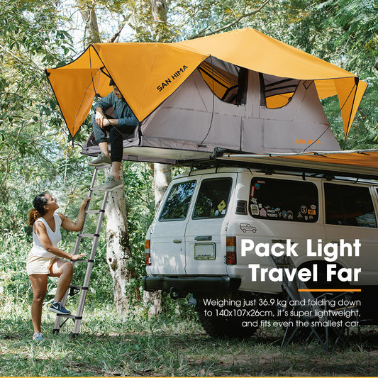 SAN HIMA Ultralight soft shell roof tent, large space for 2-3 people, free installation and warranty