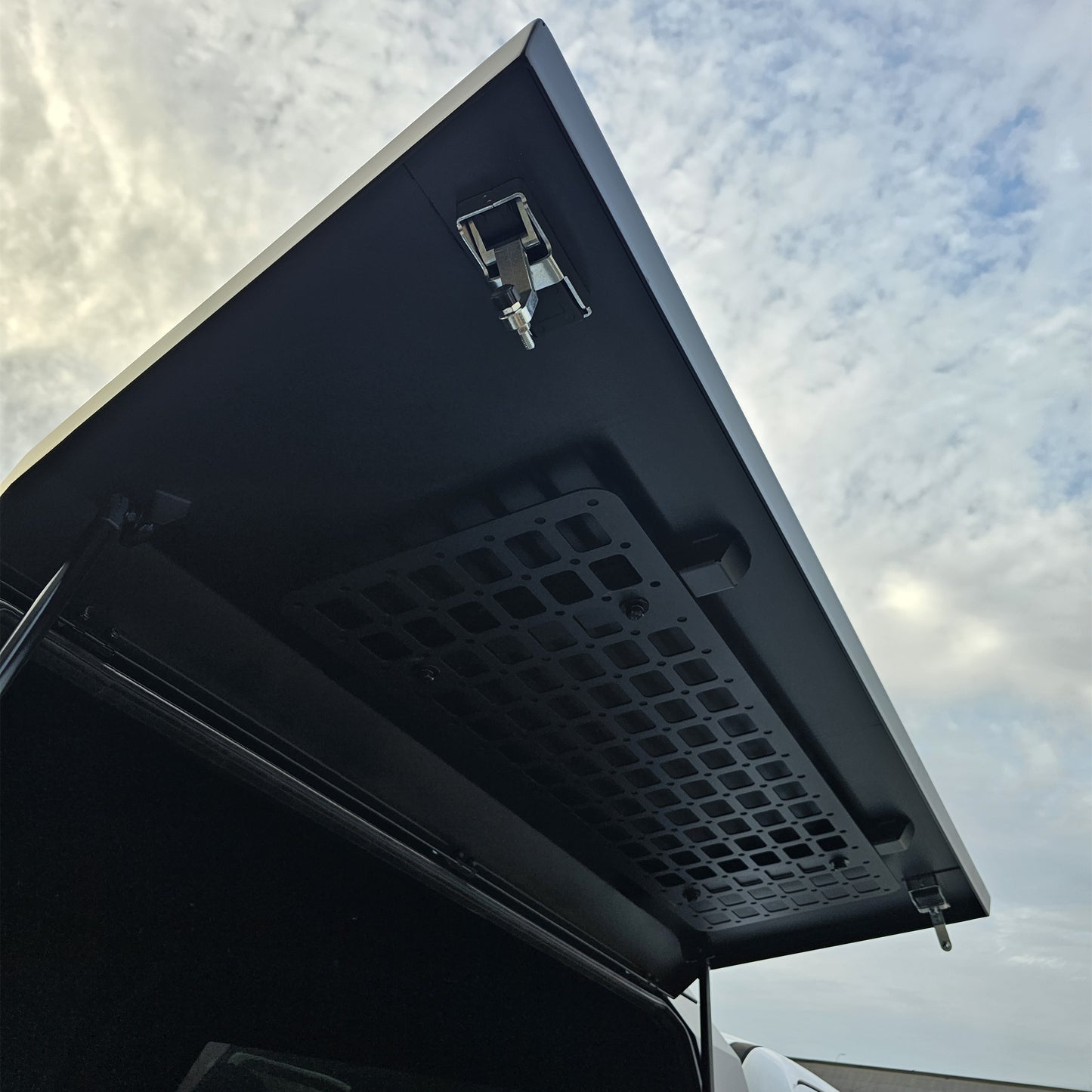 Light Cavalry Truck Canopy accessories, toolbox, crossbars, mounting clamps, tailgate safety plate, lock covers