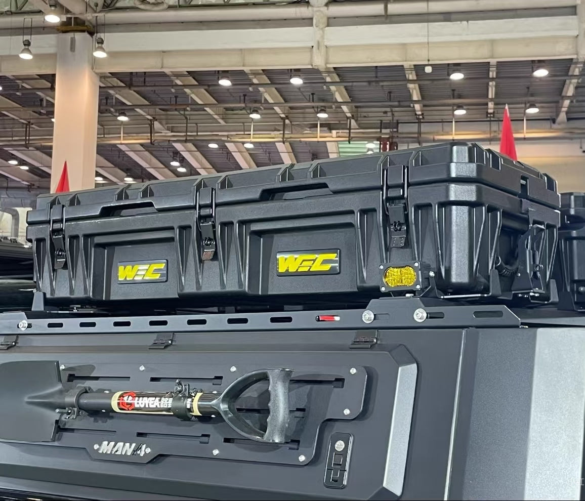 WEC 0ff-road Car Roof Equipment Box Waterproof Overland Car Luggage Dry Storage 70L/95L  Includes quick-release bracket and MOLLE panel
