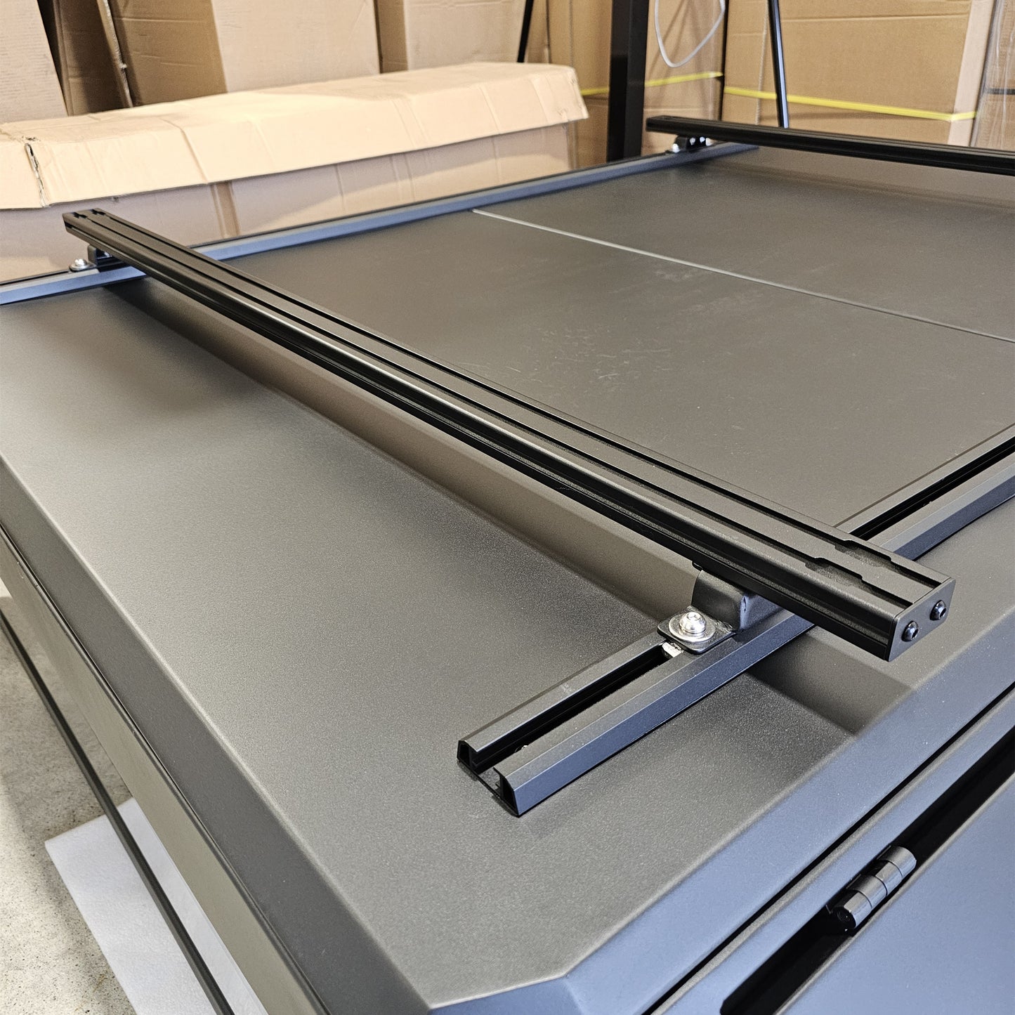 Light Cavalry Truck Canopy accessories, toolbox, crossbars, mounting clamps, tailgate safety plate, lock covers