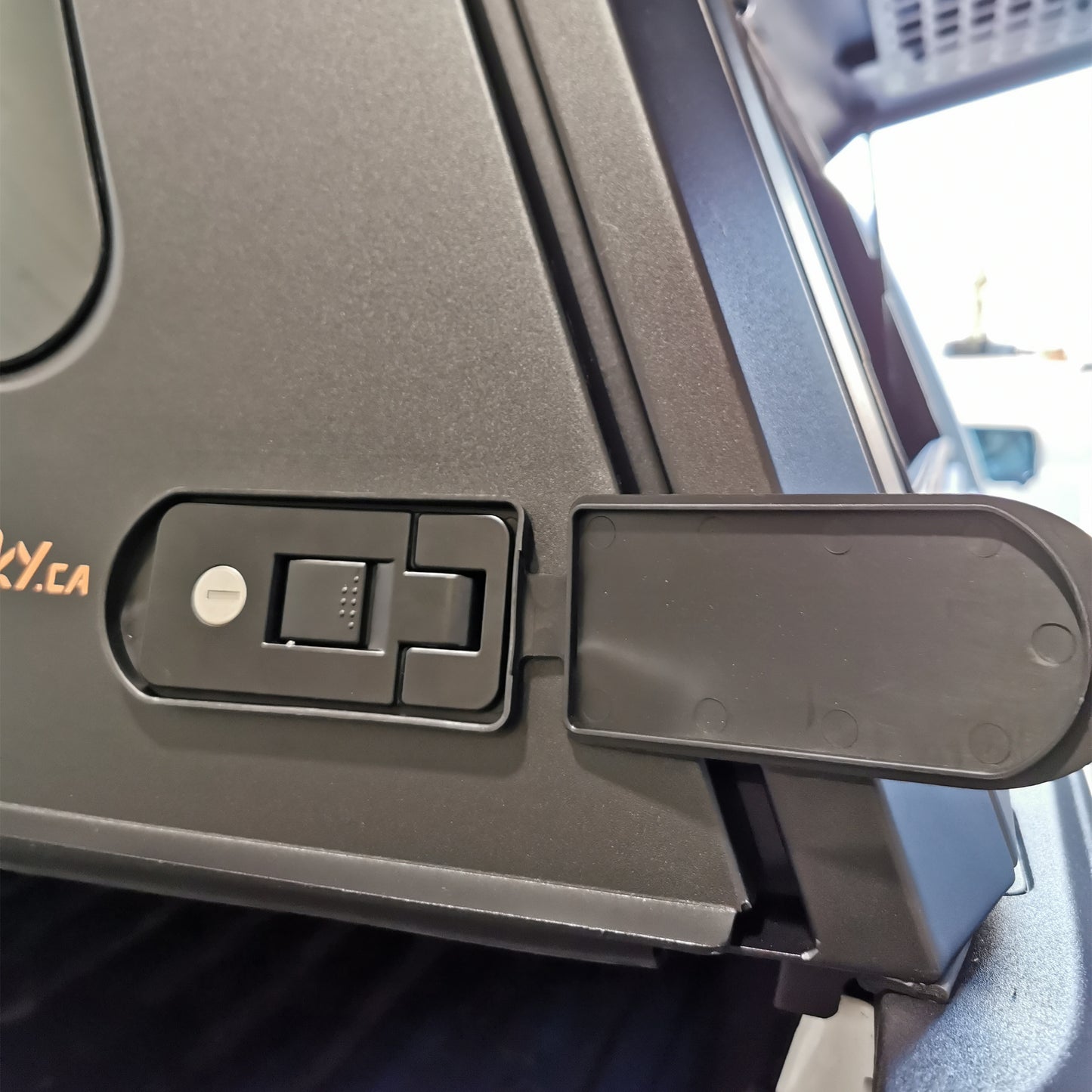 Light Cavalry Truck Canopy accessories, toolbox, crossbars, mounting clamps, tailgate safety plate, lock covers