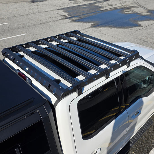 Ford F150（Raptor/Lightning)Roof platform system Steel and Aluminum Roof rack Expandable roof tent bicycle kayak No drilling required