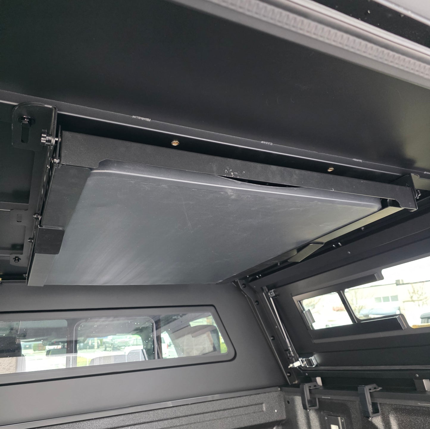 Light Cavalry Truck Canopy accessories, toolbox, crossbars, mounting clamps, tailgate safety plate, lock covers