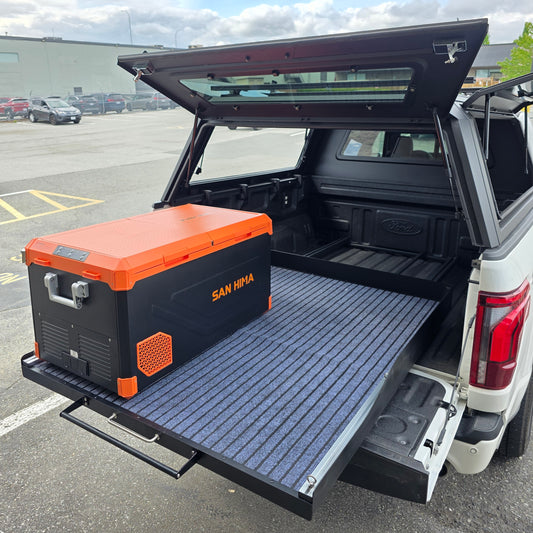 Light Cavalry Heavy Duty Truck Bed Storage Tray with 1000 lbs Capacity, Aluminum tray and steel rails，2-Postion Slide Out.