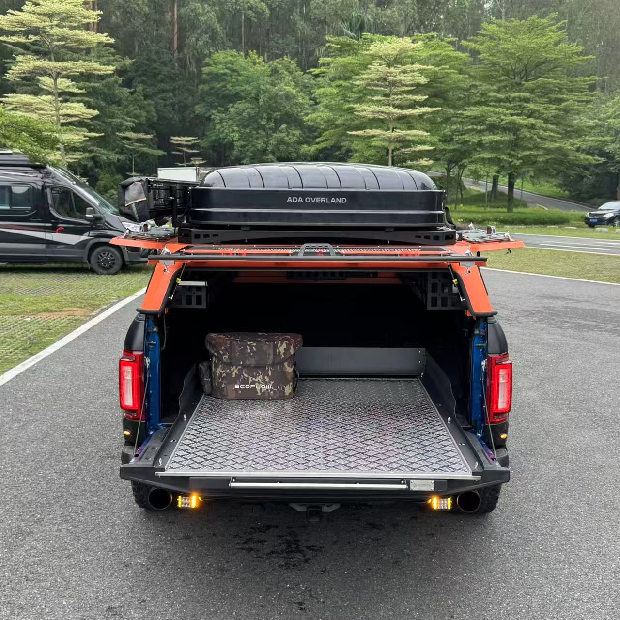 Light Cavalry Heavy Duty Truck Bed Storage Tray with 1000 lbs Capacity, Aluminum tray and steel rails，2-Postion Slide Out.