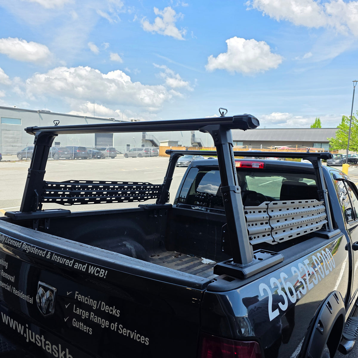 Universal Adjustable Aluminum Truck bed rack ROLL BARS +SIDE PANELS OR TOOL BOXES  Luggage rack system