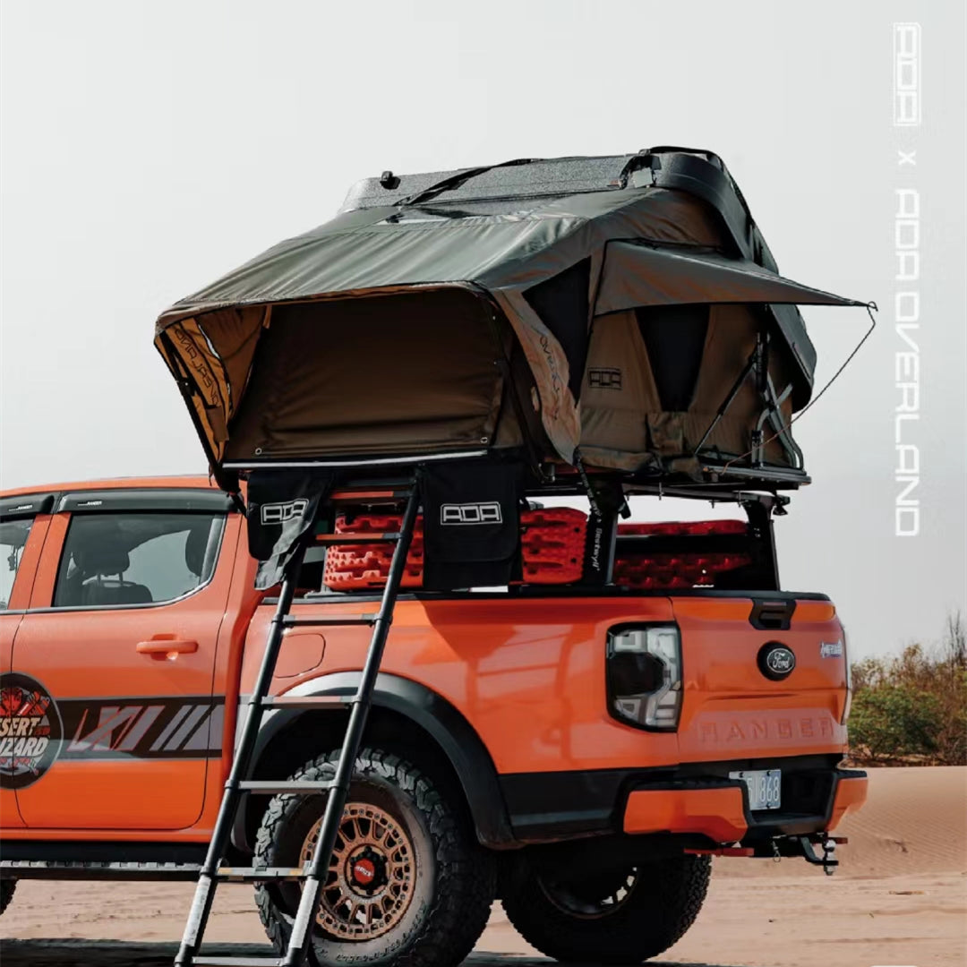 ADA ROOF TOP TENT PS160  LINE-X HARD SHELL STYLE best off-road rtt 2-3 people truck camping