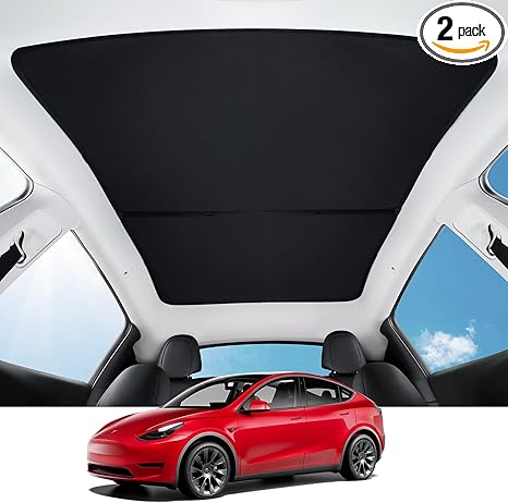 Gray or Black Model Y Sunshade Roof 3-Gen Heat Insulation Glass Roof Sun Shade Model Y camping