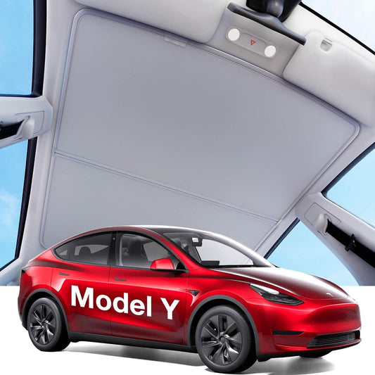 Gray or Black Model Y Sunshade Roof 3-Gen Heat Insulation Glass Roof Sun Shade Model Y camping