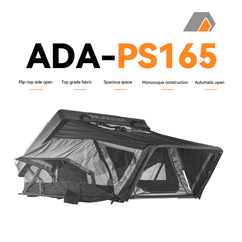 ADA ROOF TOP TENT PS165 ABS Hard Shell Stylish large space roof tent for 2-3 people Best RTT for Trucks