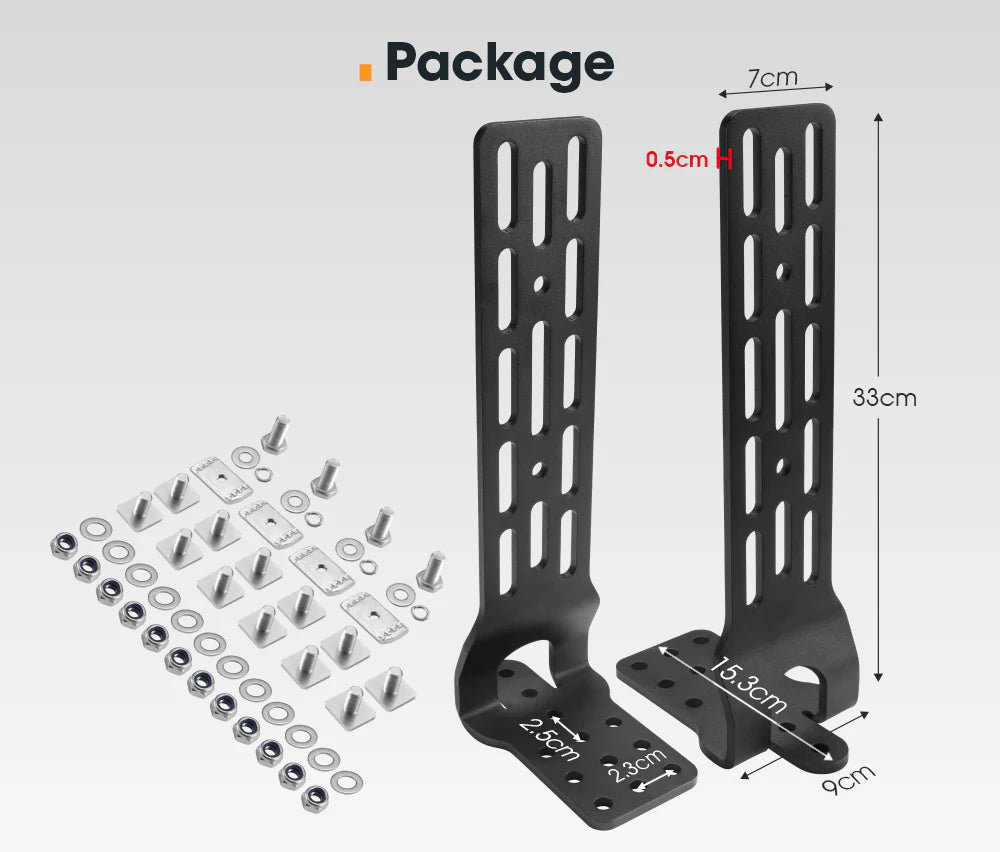 San Hima Long Awning "L" Bracket Fit 180 & 270 Awnings Powder Coated Steel