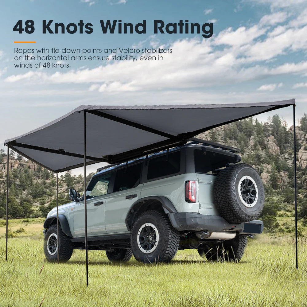 San Hima 180 Degree Free-Standing Awning 600D Double-Ripstop  off road camping