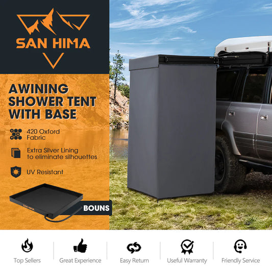 San Hima Shower Awning Instant Ensuite Tent Fold-Out Camping & Shower Tent+ Base