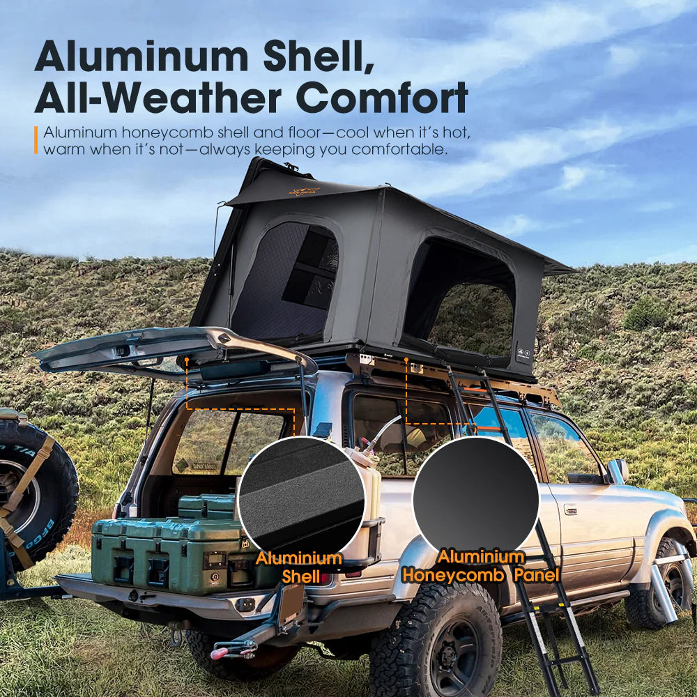 San Hima Kalbarri Side Gen 2 Rooftop Tent 2-3 people Hard shell With Ladder Waterproof 4WD