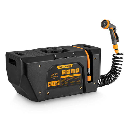 San Hima 6.5-Gal Portable Water Tank Outdoor Camping Caravan Pressure shower