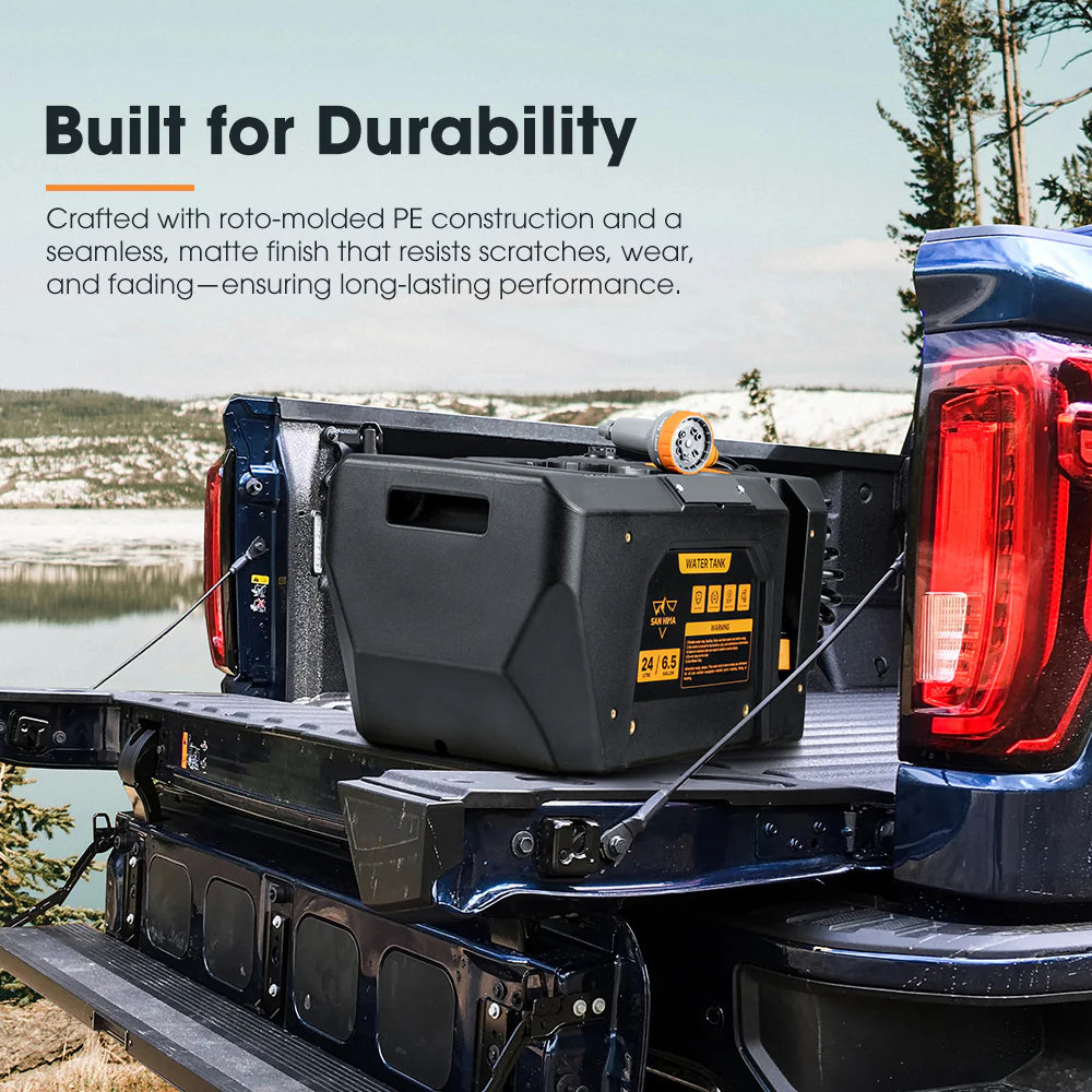 San Hima 6.5-Gal Portable Water Tank Outdoor Camping Caravan Pressure shower